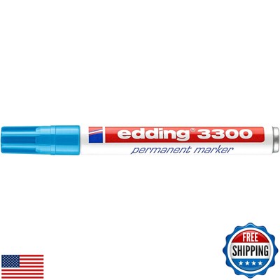 edding 3300 permanent marker - light blue - 1 pen - chisel nib 1-5 mm - quick