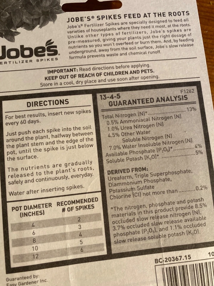 Pacote com 30 picos de alimentos fertilizantes Jobes - 2 pacotes para lindas plantas de casa - Imagem 4 de 4