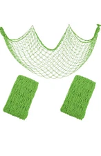 Decorative Fishing Net 5X10ft  2-pack of large apple green fish net, NWT