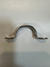 Stainless Steel Yacht Boat Lacing Eye Deck Strap 75mm X2 B11