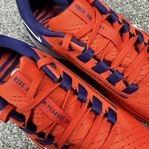 Nike Air Zoom Pegasus 38 Clemson Tigers NCAA Men Shoes Size 10 Orange DJ0819-800 - Picture 16 of 23