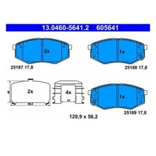 ATE 13.0460-5641.2 Bremsbeläge Bremsklötze Vorne für Hyundai iX20 KIA Soul II