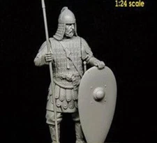 1/24 75mm Ancient WARRIOR Stand With BASE Resin Figure Model Miniature Unpainted