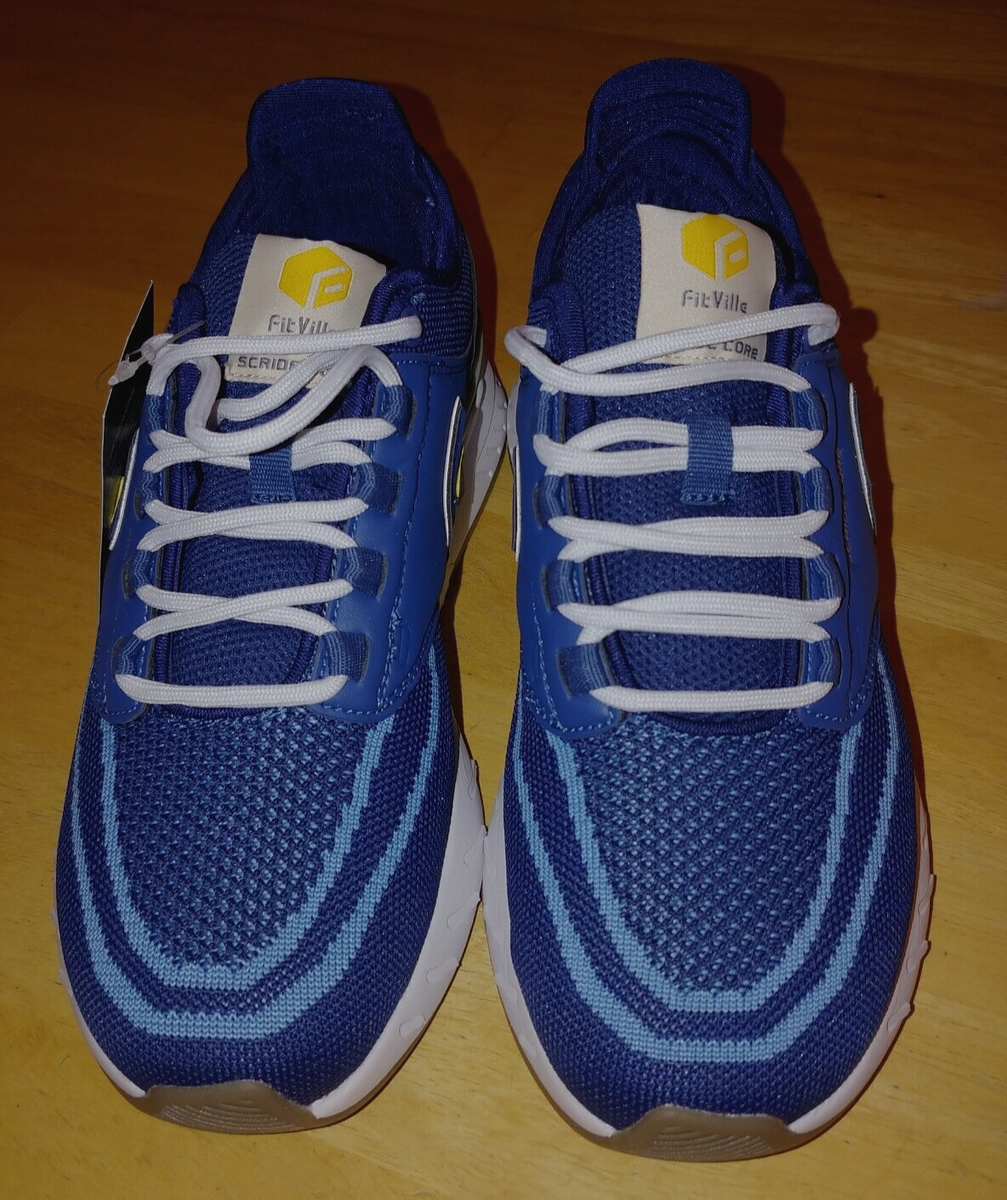 FitVille Mens Scride Core Blue Walking Shoes Size 8W / 6.5 Mens New FITVILLE SCRIDE CORE BLUE COMFY RUNNING SHOES-W(8.5EW)/MEN  main image 2