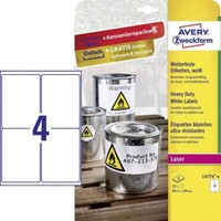 Avery Zweckform L4774-8 Wetterfeste Folienetiketten (99,1X139 Mm Auf Din A4, Ext