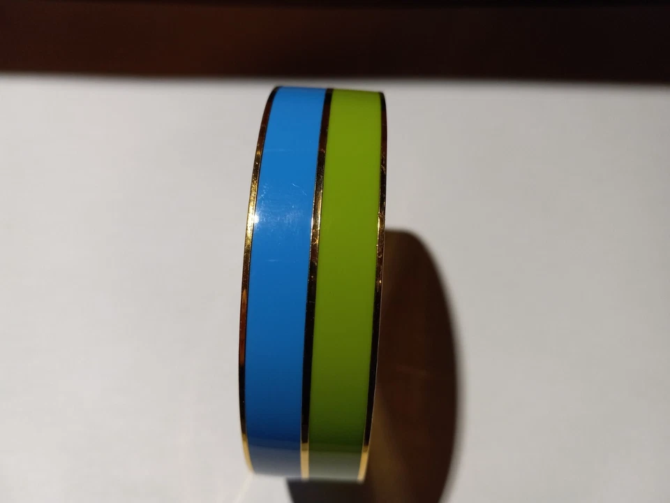 Kate Spade Take A Chance Bangle Bracelet - Blue/Green  Stripe- Nice ! - Image 3 of 3