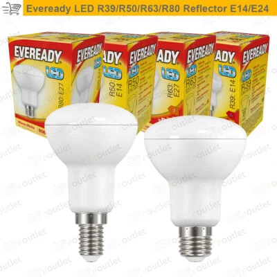 EVEREADY LED R39 R50 R63 R80 Reflector Bulb Warm Cool Day Light ES E27 SES E14 Spotlights