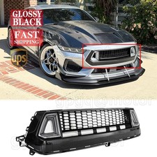 For Ford Mustang S650 GT GTD 2024-2025 Front Grille W/ White Amber LED Halo Rim