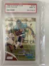 Topps 1998 Stadium Club Fred Taylor #191 Jaguars Rookie PSA 9 Graded Card. rookie card picture