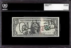 *RARE* Andre Tippett Signed $1 One US Dollar Bill NFL Encapsulated Beckett BAS