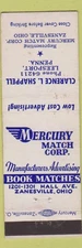 Matchbook Cover - Mercury Match Books Clarence Shappell Leesport PA