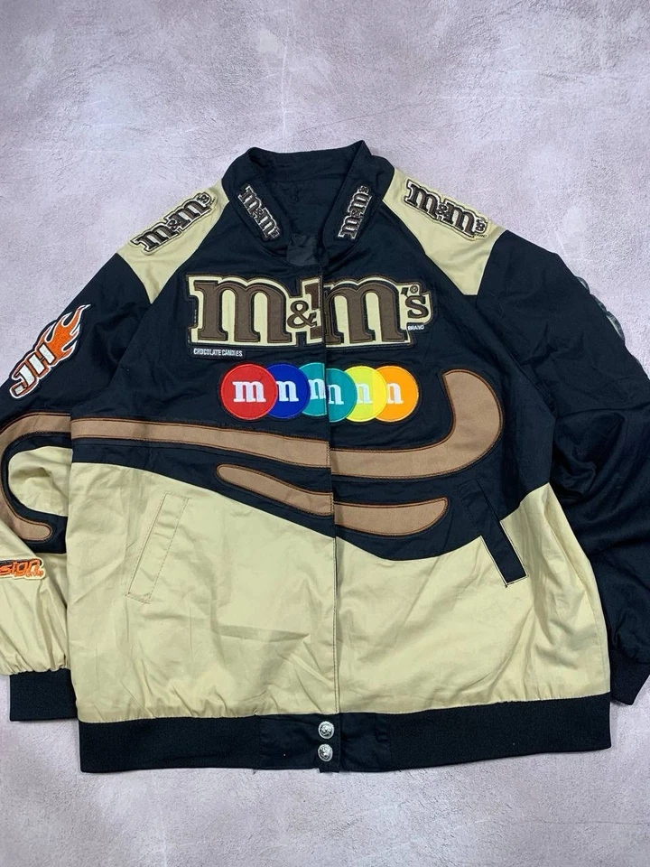 Vintage M&M's Embroidery Racing Moto Y2K Jacket M - Image 3 of 4