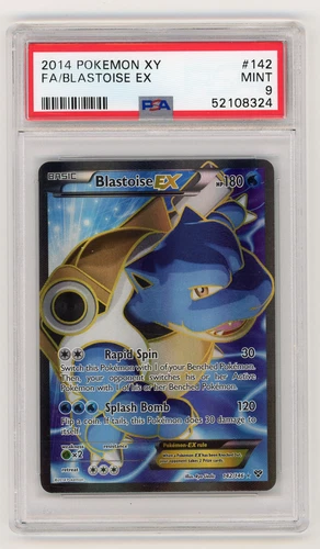 Pokemon Blastoise EX Full Art 142/146 XY Holo PSA 9 MINT