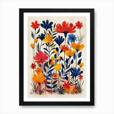 Free Flowing Energy Matisse Style A Framed Wall Art Poster Canvas Print Picture