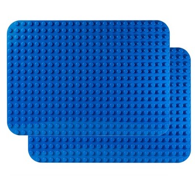 Groß Gebäude BausteinGrundplatten mit Allen Großen Marken Kompatibel 2X Blau ...
