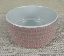Vibrant Life Pink Small Ceramic Pet Bowl Dog Cat Food Water Dish 4.5" Diameter