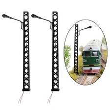 2 Stück Gittermast Light Building Laternenpfahl Dekor Landschaftsmodell