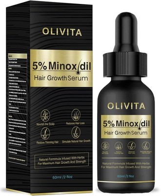 5% Minoxidil Hair Growth Serum for Men & Women - Biotin