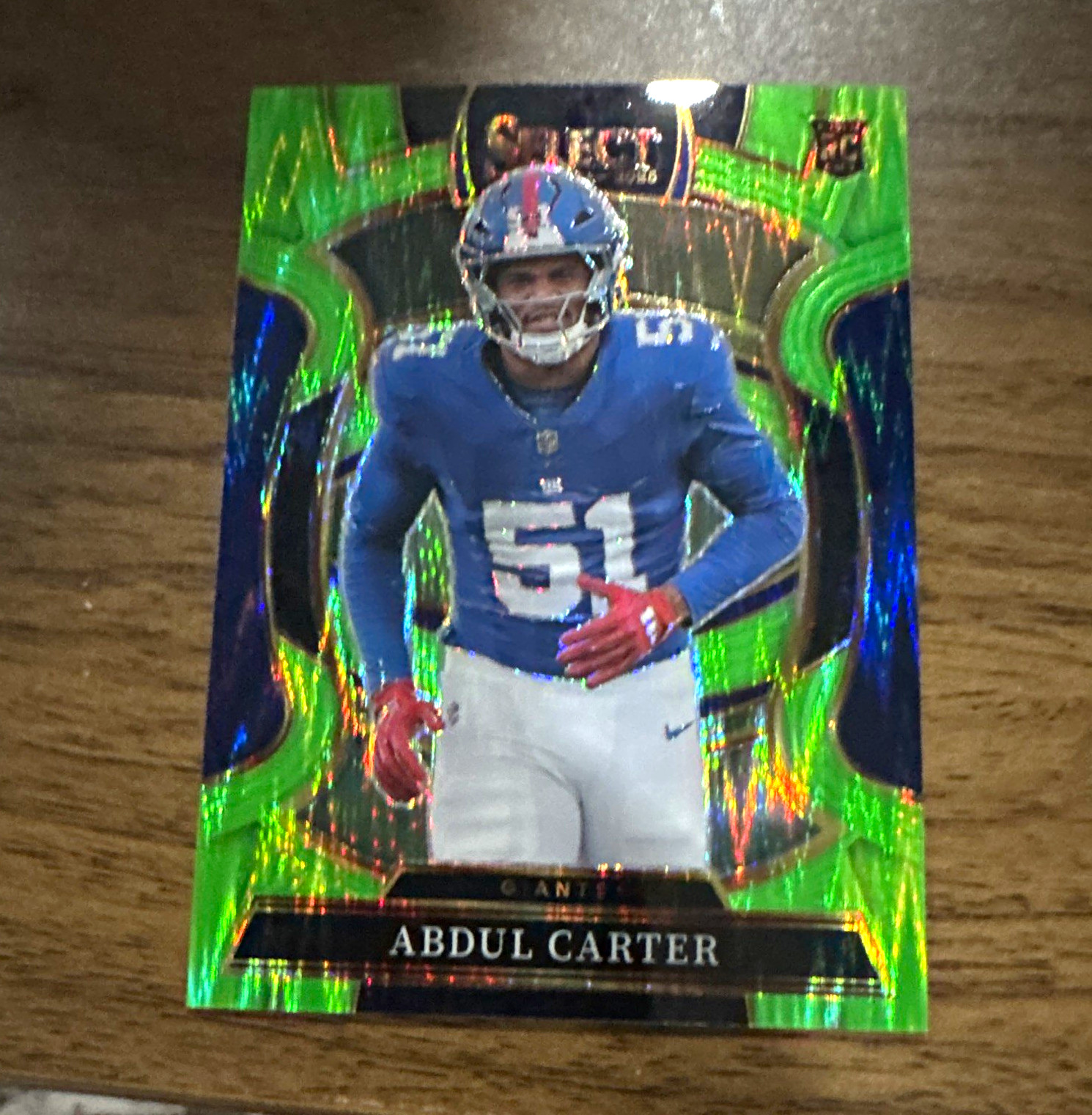 2025 Panini Select Concourse Abdul Carter RC #95 Neon Green Shock Prizm /699