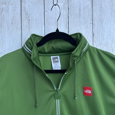 ⁂クロス⁂ The North Face Jacket Mens Large Green Full Zip Track Polyester