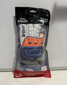 Voit Goalkeeper Soccer Gloves “White/Orange/Blue” - Size Large