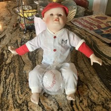 Yolanda Bello Michael Baseball Player Vintage Porcelain Boy Doll With Ball