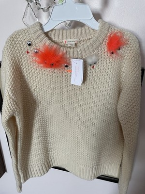 Crewcuts By J Crew 10 Girls Ski Sweater  Crew Cuts Ivory Cream NEW NWT