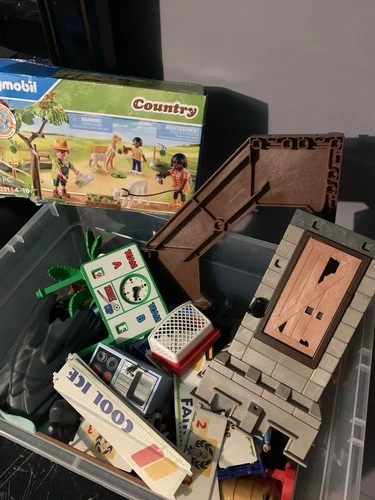 Vintage/Modern Playmobil Lot 3868 Street Cup Arena, 71251 Alpaca Farm Pieces