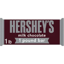 HERSHEY'S Giant 1 lb Milk Chocolate Bar Large Candy Gift Chocolate Bar