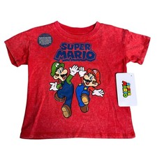 Super Mario Bros. Red Short Sleeve Crewneck Tee 18 Months New