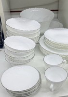 40PCS / Dinnerware Set / Service for 6 / White Porcelain / Ceramic
