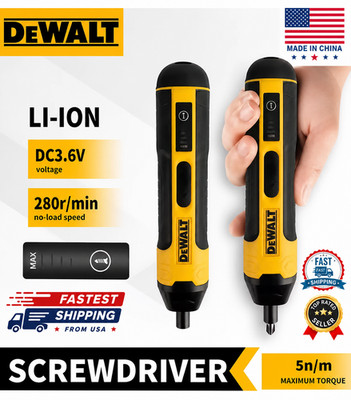 New DEWALT Cordless Electric Screwdriver 1300mAh USB Rechargeable Free Shipping