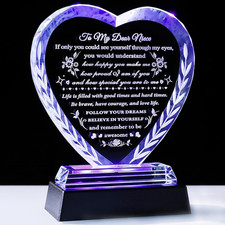 Heart Crystal Keepsake Gift for Niece from Aunt Uncle Birthday Graduation