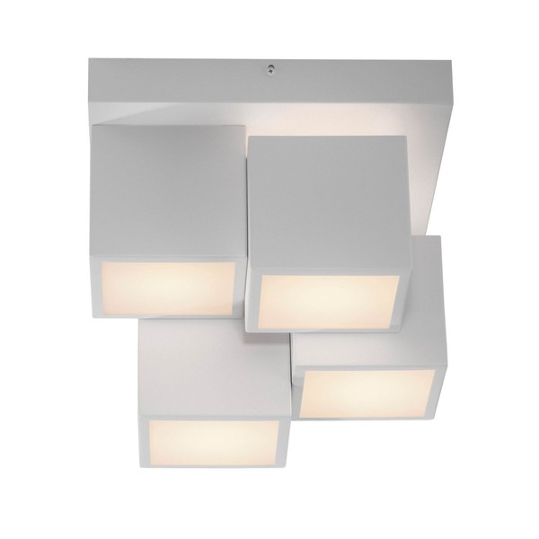 Led Deckenlampe Metall 30 Cm Breit Weiß WarmweißEs Licht 3000 K Deckenleuchte-image