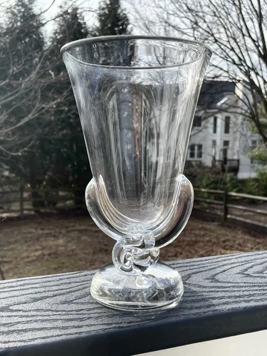Steuben Crystal 7913 Snail Twist Stem George Thompson Design Flower Vase 8.5"