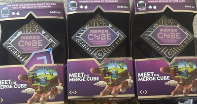 Lot of 3 Merge Cube Augmented Reality Science Toys iOS & Android Compatible New