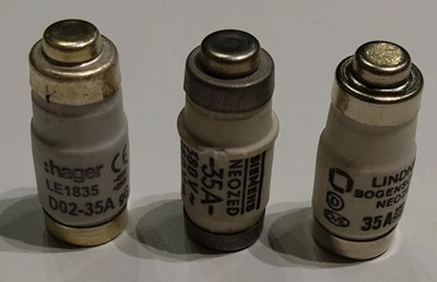 Neozed Sicherungen 35 Amper Träge _ 3 Stück