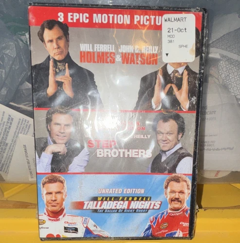 Columbia Pictures 3 Movie DVD Set Holmes & Watson/Step Bros/Talladega Unrated