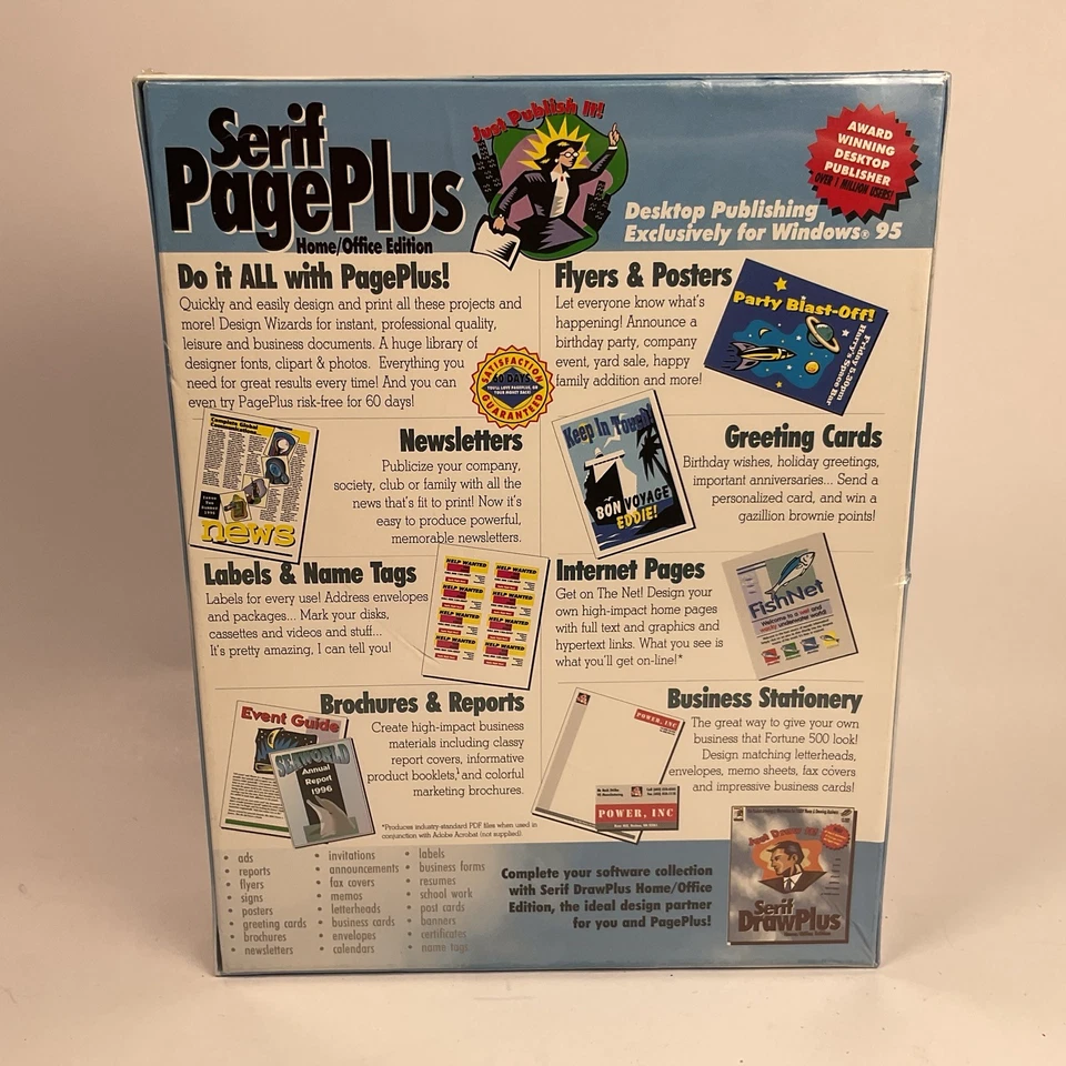 VTG Serif PagePlus Home/Office Desktop Publishing CD-ROM Windows 95 *New/Sealed* - Image 2 of 4