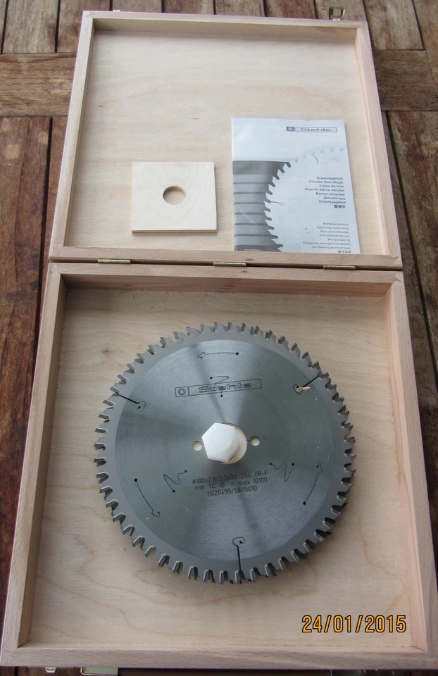 3er Se Hm / Hw Lame de Scie Circulaire / 190 x 30 Z 24/48/54 En Coffret en Bois - Photo 1/1