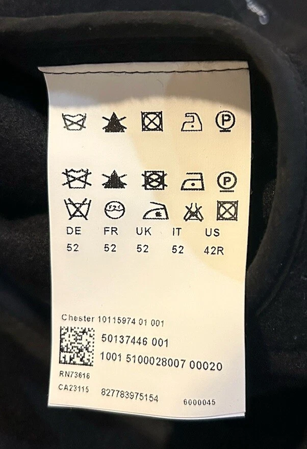 Chaqueta Hugo Boss Cachemira/Lana Negra Bolsillos con Botones Talla US 42R Foto 3 de 4