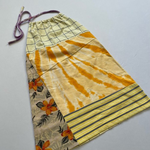 Vestido CourtneyCourtney Niñas Amarillo Tie Dye 7/8 Sin Mangas Halter Corazones Niños - Imagen 2 de 8