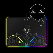 ALIENWARE 11 Color LED RGB Wireless Phone Charging Desk Mouse Pad-99 NEW
