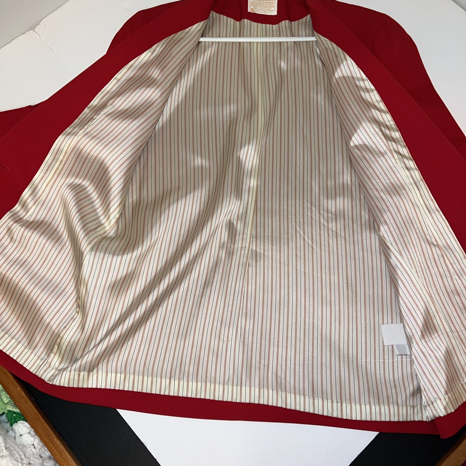 Pendleton Virgin Wool Jacket Red Size 12 Lined Bu… - image 16