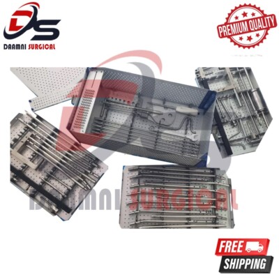 Tibia & Femur nail instrument set & 50 nails & 100screw & Aluminim box-189 Pc-SS