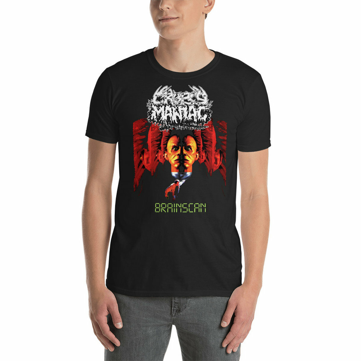CROPSY MANIAC Brainscan T-Shirt NEW! Death Metal Horror Sci