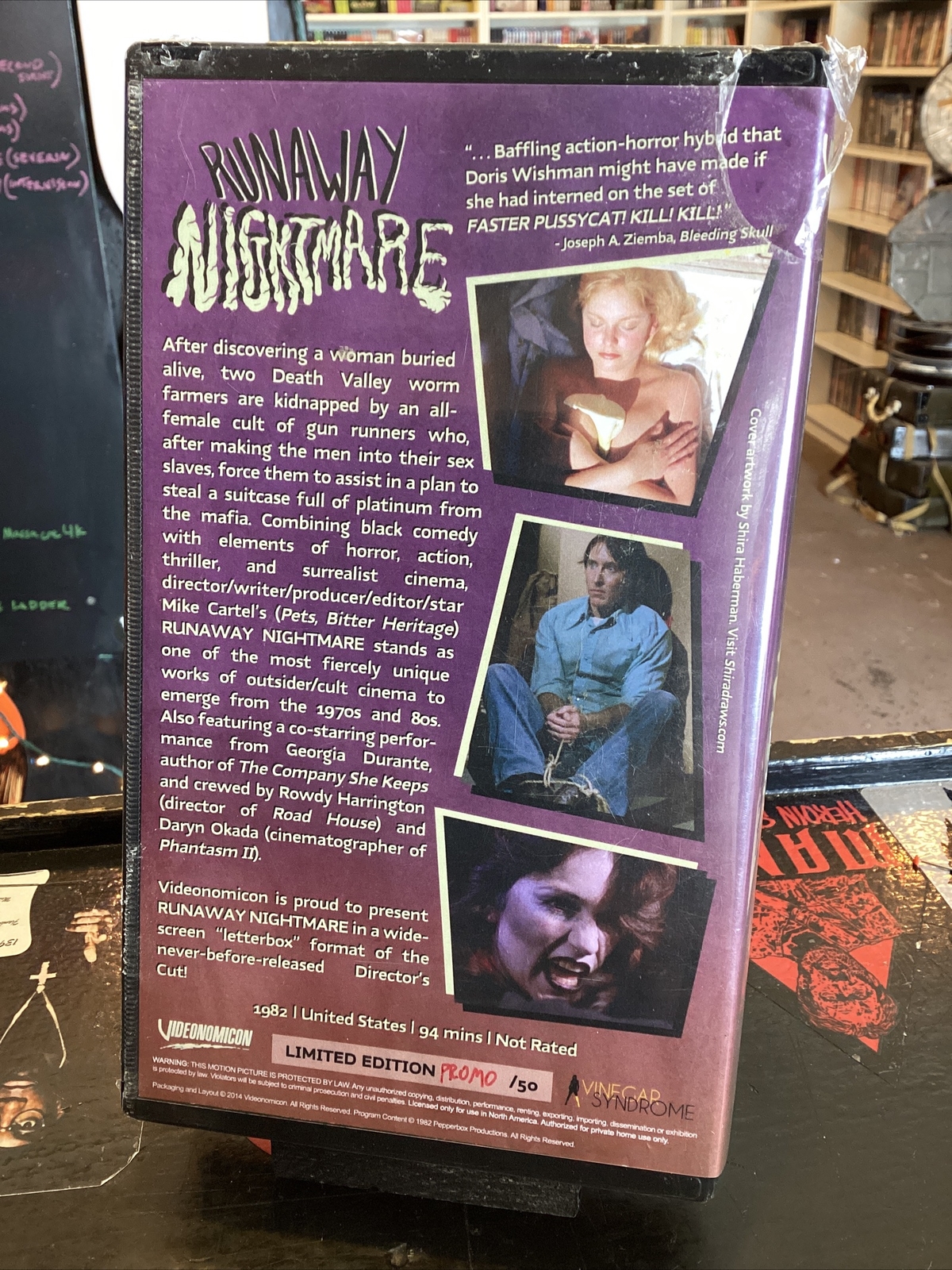 RUNAWAY NIGHTMARE 1982 VHS VINEGAR SYNDROME VIDEONOMICON LTD. EDITION