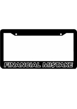 Financial Mistake Lowered Jdm Funny Low Slow License Plate Frame