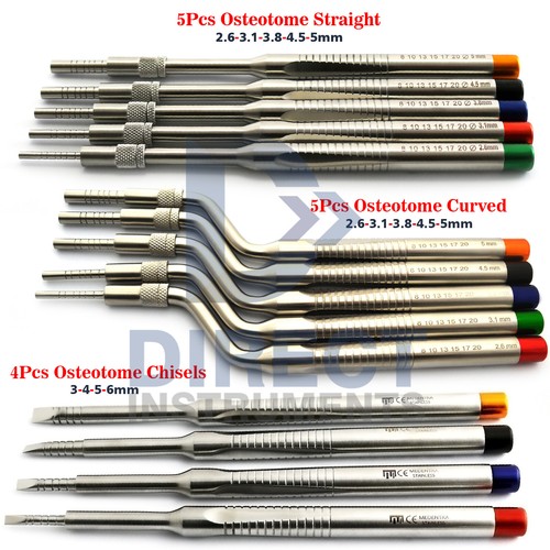 Dental Chisels Osteotome Set Implant Sinus Lift Grafting Bone Splitting