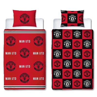 Parure De Lit Simple Manchester United – étoiles Rouge Et Vert – Vintage